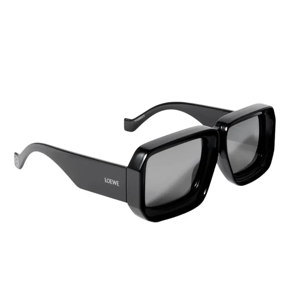 LOEWE EYEWEAR + Paula's Ibiza Signature Black Mask Acetate Sunglasses